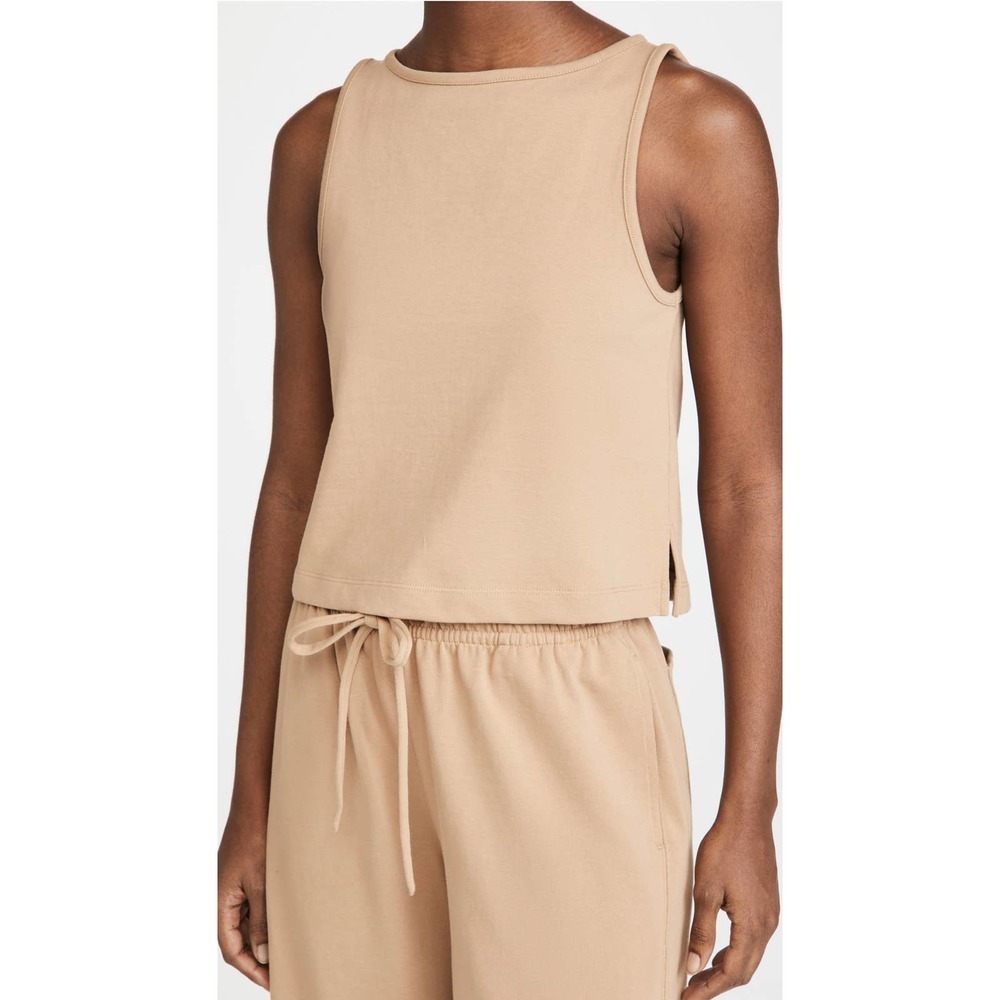 VINCE Cropped Swing Tank in Dune Size XL